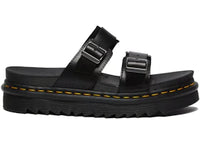 Dr. Martens Myles Brando Leather Buckle Slide Sandal Black