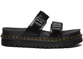 Dr. Martens Myles Brando Leather Buckle Slide Sandal Black