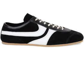 Dries Van Noten Leather Sneakers Black White - vue 360