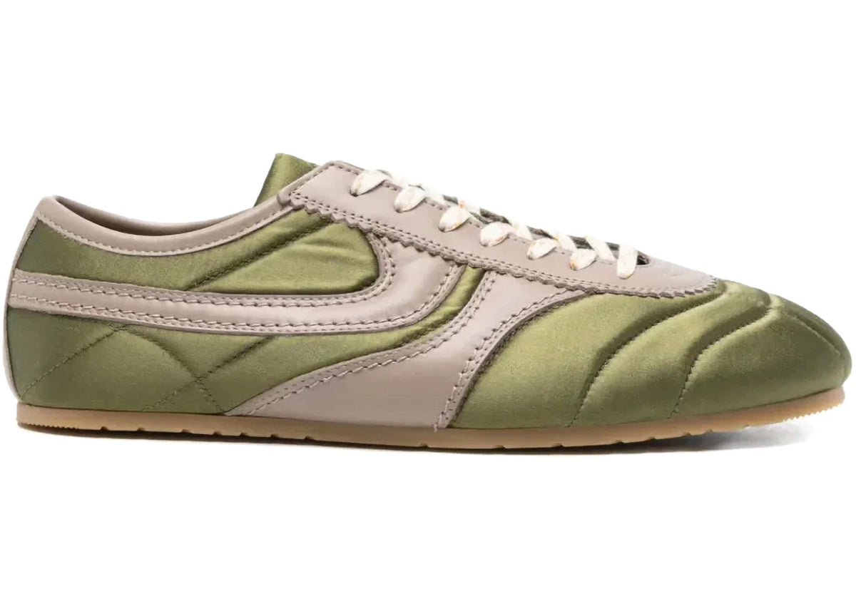 Dries Van Noten Leather Sneakers Olive - vue secondaire A
