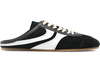 Dries Van Noten Suede Sneaker Mules Black White