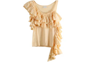 Dries Van Noten Women's Extra Light Jersey Top Ivory - vue 360
