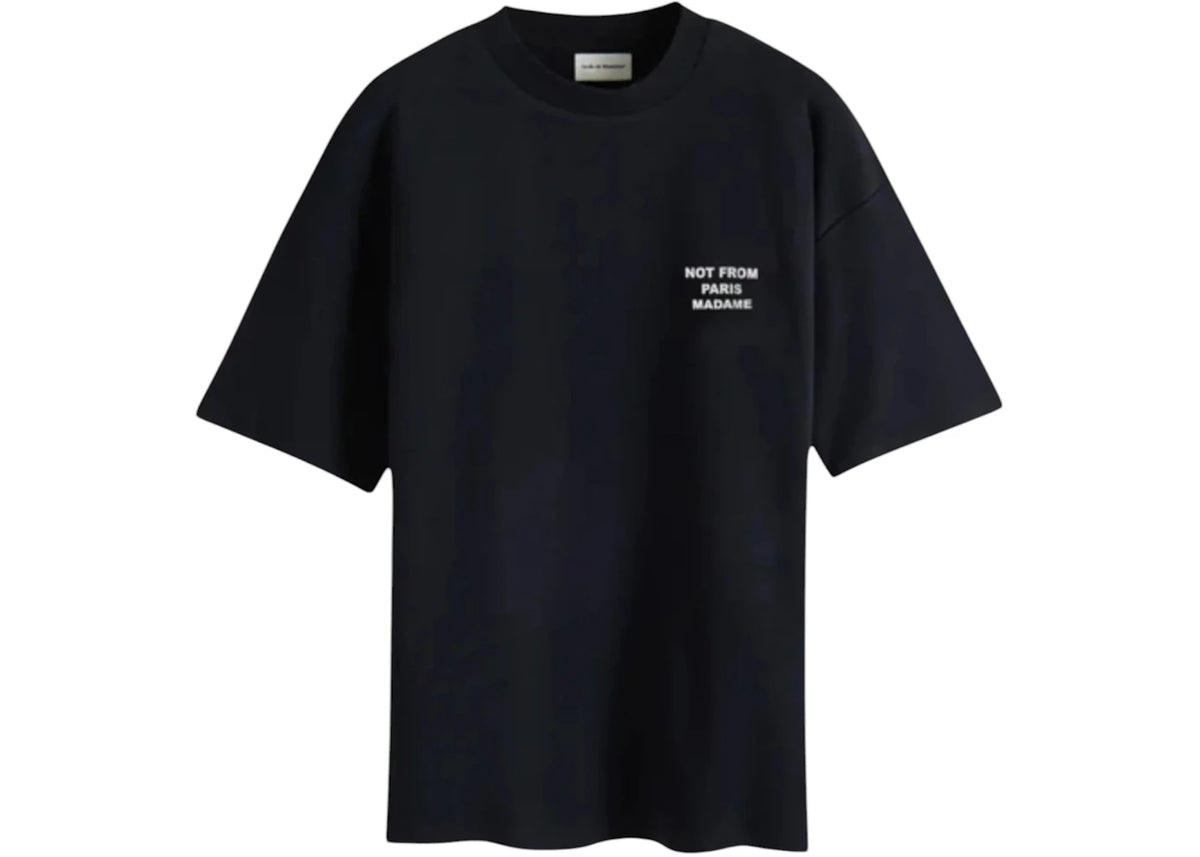 Drole de Monsieur Basic Le Slogan T-shirt Black - vue secondaire B