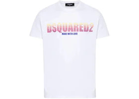 Dsquared2 Cool Fit Made With Love Logo T-Shirt White