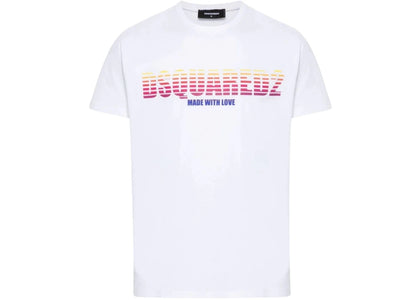 Dsquared2 Cool Fit Made With Love Logo T-Shirt White - apparel view 2