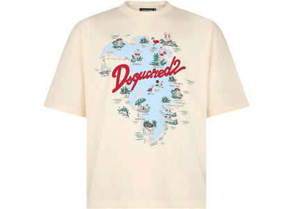 Dsquared2 S71GD1643 Loose Fit Tee Beige - product view 2