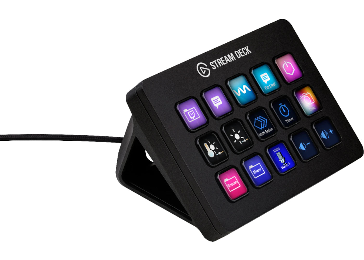 Elgato Stream Deck MK.2 Wired USB Keypad 10GBA9901 Black - vue secondaire B