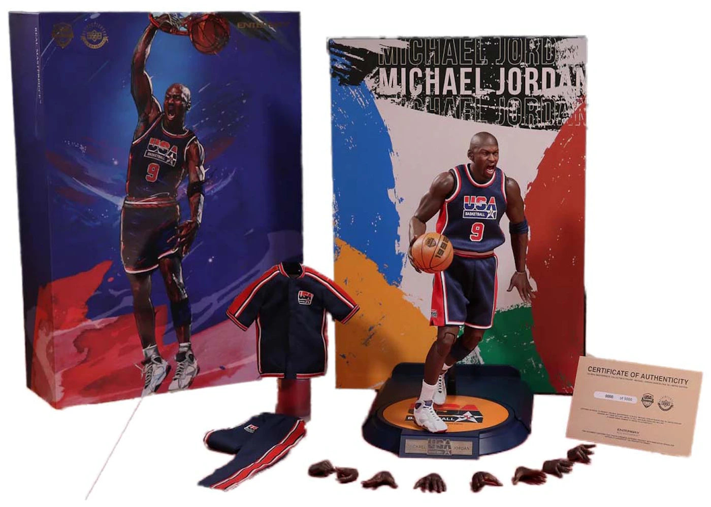 Enterbay 1/6 Real Masterpiece Collection: Michael Jordan Barcelona '92 Limited Edition Actionfigur - vue 360