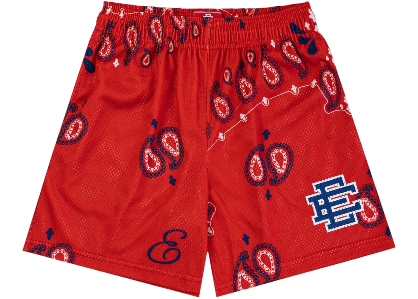 Eric Emanuel EE Basic Short Red Paisley/Blue - vue 360