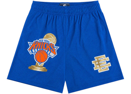 Eric Emanuel x New York Knicks Champ Shorts Blue/Gold - authentic Eric Emanuel apparel