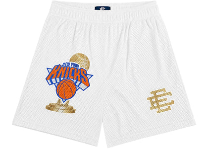 Eric Emanuel x New York Knicks Champ Shorts White/Gold - authentic Eric Emanuel apparel