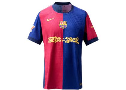 FC Barcelona x Travis Scott Limited Edition Match Home 2024/25 Jersey Blue/Scarlet - authentic FC Barcelona apparel