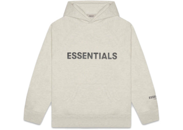 Fear of God Essentials 3D Silicon Applique Pullover Hoodie Oatmeal Heather sneakers - authentic Fear of God shoes