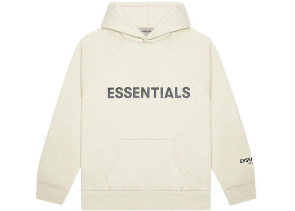 Fear of God Essentials Pullover Hoodie Applique Logo Buttercream sneakers - authentic Fear of God shoes