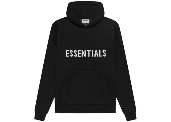 Fear of God Essentials Knit Pullover Hoodie (SS21) Black sneakers - authentic Fear of God shoes