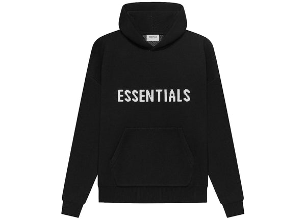 Fear of God Essentials Knit Pullover Hoodie (SS21) Black sneakers - authentic Fear of God shoes