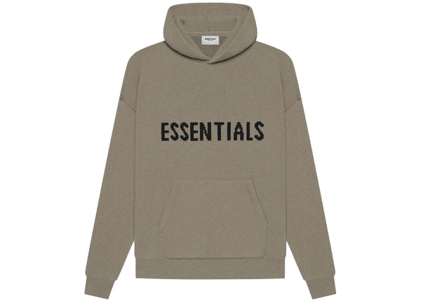 Fear of God Essentials Knit Pullover Hoodie (SS21) Taupe sneakers - authentic Fear of God shoes