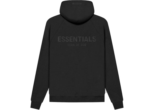 Fear of God Essentials Pull-Over Hoodie (SS21) Black/Stretch Limo sneakers - authentic Fear of God shoes