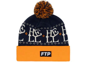 FTP Hell Pom Beanie Navy - vue 360