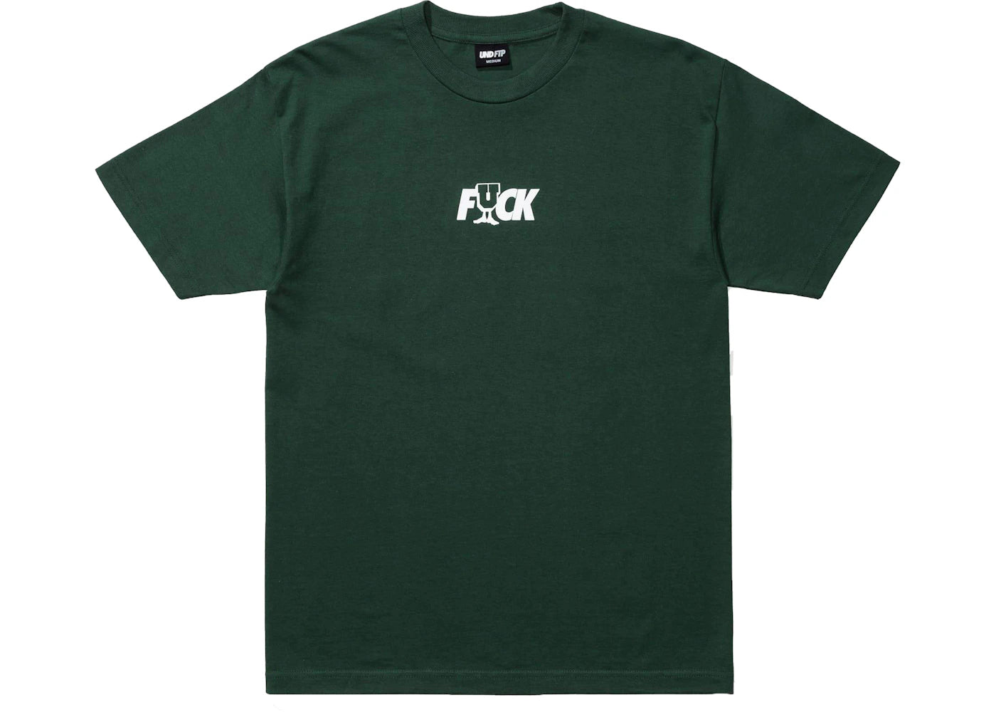 FTP x Undefeated U-Fuck Tee Green - vue secondaire A