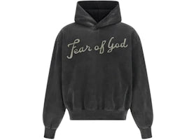 Fear of God 26 Classic Fit Half Raglan Hoodie Off Black - vue 360