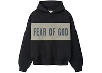 Fear of God Cropped Relaxed Panelled Hoodie Iron Grey Heather/Seal Heather