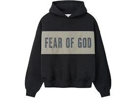 Fear of God Cropped Relaxed Panelled Hoodie Iron Grey Heather/Seal Heather