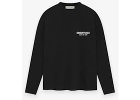 Fear of God EssentiaLS Classic Fit Long Sleeve T-shirt Jet Black
