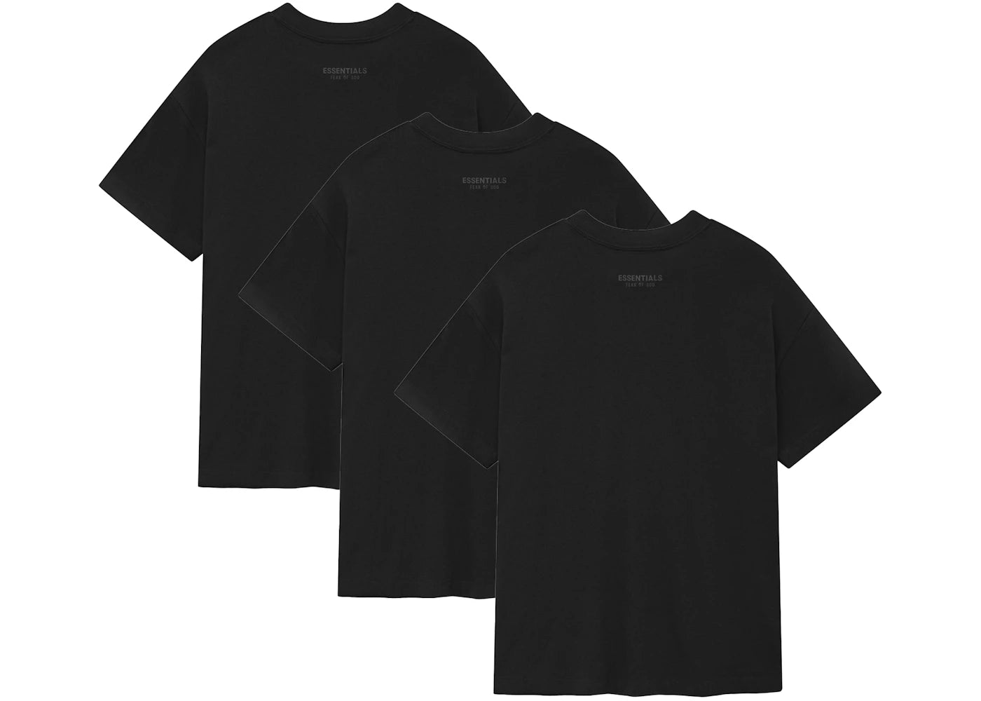 Fear of God Essentials 3-Pack Essential Tee Black - vue secondaire B