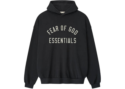 Fear of God Essentials 90's Fit Hoodie Vintage Black - apparel view 2