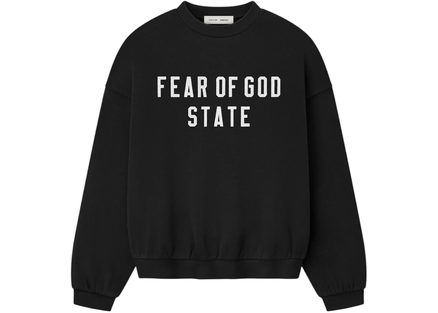 Fear of God Essentials 90's Fleece Crewneck Jet Black - vue 360