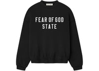 Fear of God Essentials 90's Fleece Crewneck Jet Black