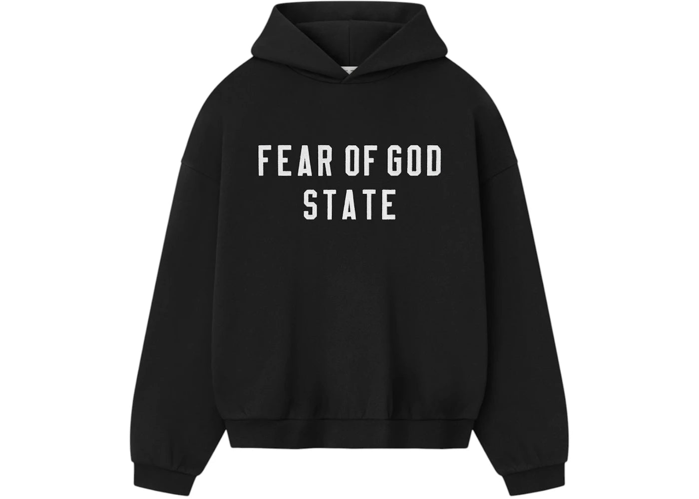 Fear of God Essentials 90's Fleece Hoodie Jet Black - vue secondaire A