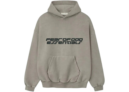 Fear of God Essentials 90's Hoodie Smoke Grey - apparel view 2