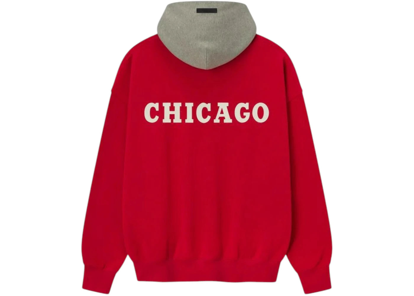 Fear of God Essentials Bulls Sport Hoodie Red/Concrete Heather - vue secondaire A
