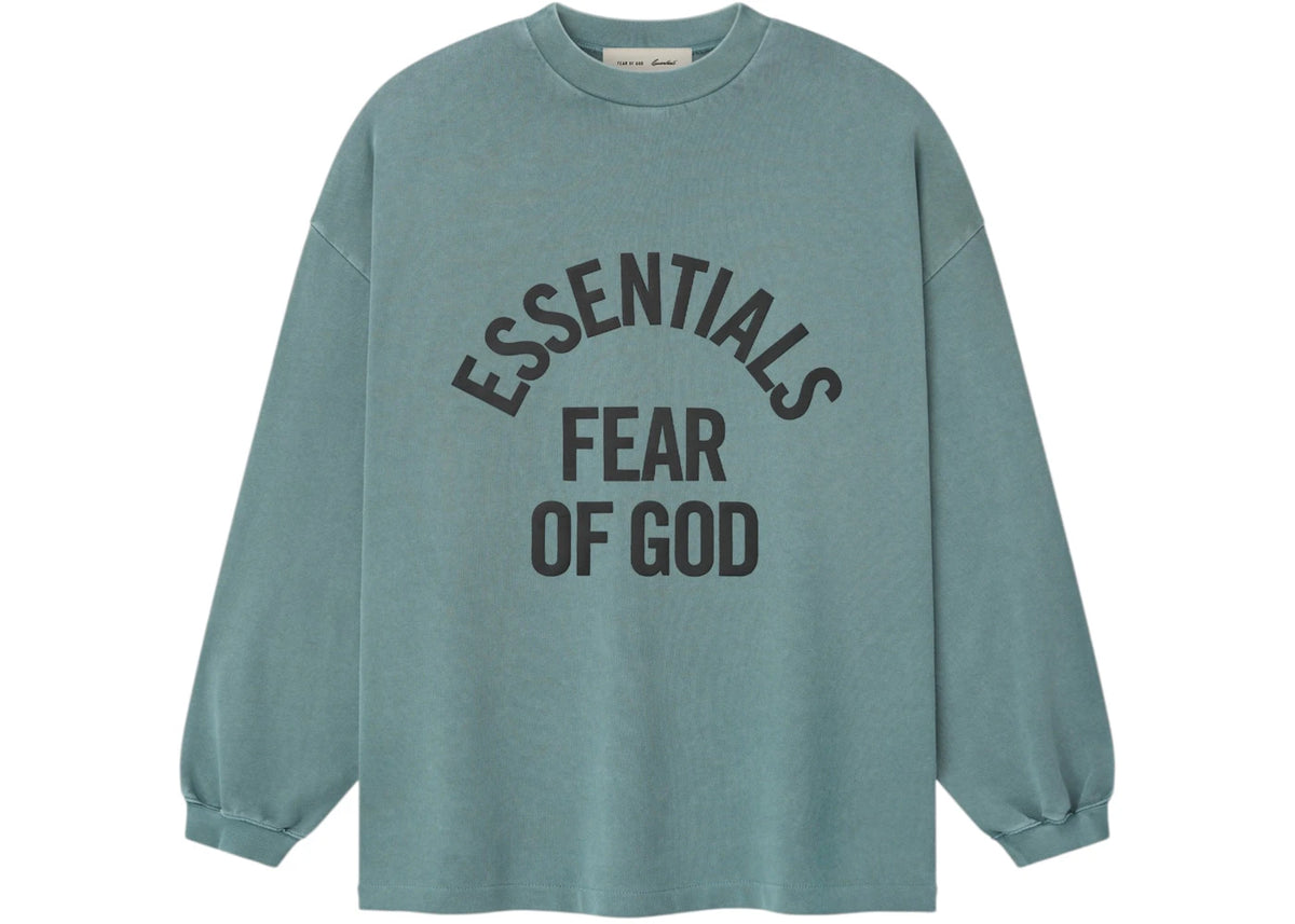 Fear of God Essentials Campus 90's Long Sleeve Tee Faded Coastal - vue secondaire A