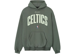 Fear of God Essentials Celtics 90s Hoodie Balsam Green - apparel view 2