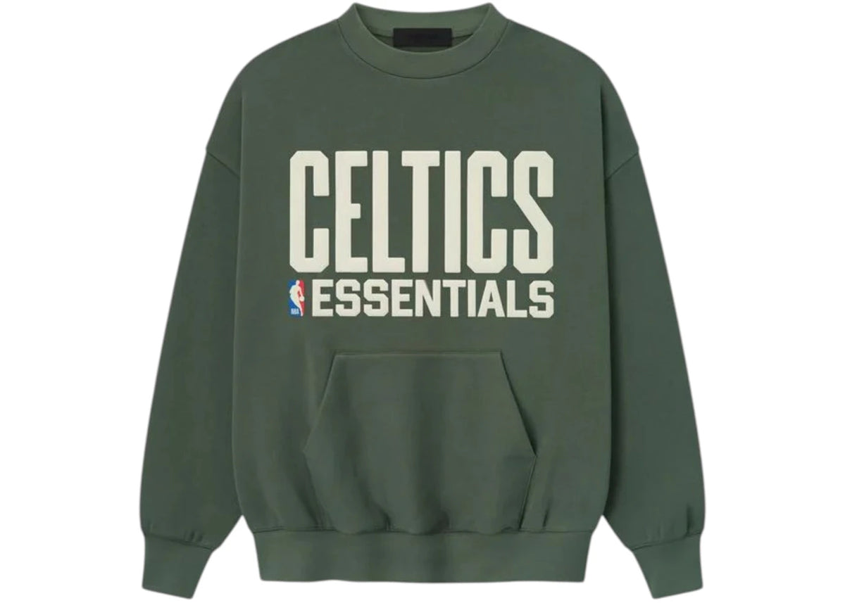 Fear of God Essentials Celtics Sport Crewneck Balsam Green - vue 360