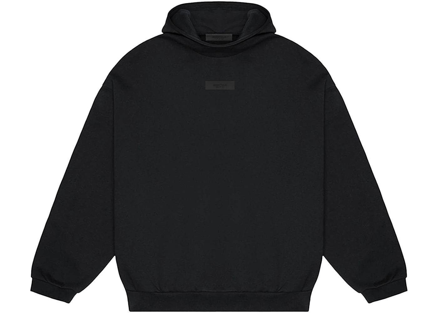 Fear of God Essentials Chest Logo Hoodie Jet Black/Jet Black - vue 360