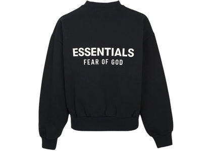 Fear of God Essentials Classic Crewneck Sweatshirt Black - authentic Fear of God apparel