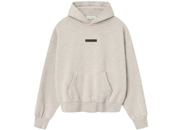 Fear of God Essentials Classic Fleece Hoodie Heather Stone - apparel view 2