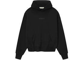 Fear of God Essentials Classic Fleece Hoodie Jet Black - authentic Fear of God apparel