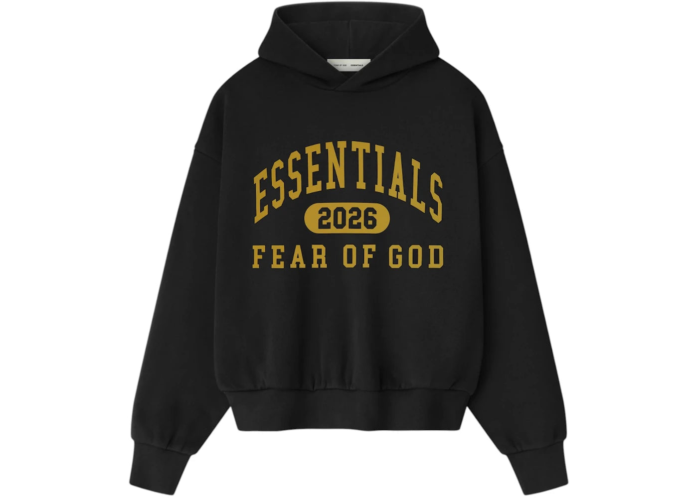 Fear of God Essentials Classic Fleece Hoodie Vintage Black - vue 360