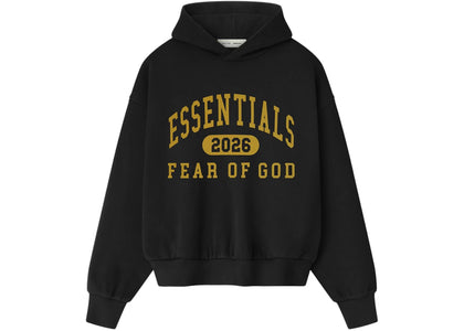 Fear of God Essentials Classic Fleece Hoodie Vintage Black - authentic Fear of God apparel