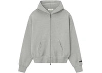 Fear of God Essentials Classic Fleece Zip-Up Hoodie Concrete Heather