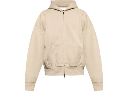 Fear of God Essentials Classic Fleece Zip Up Hoodie Timber - apparel view 2
