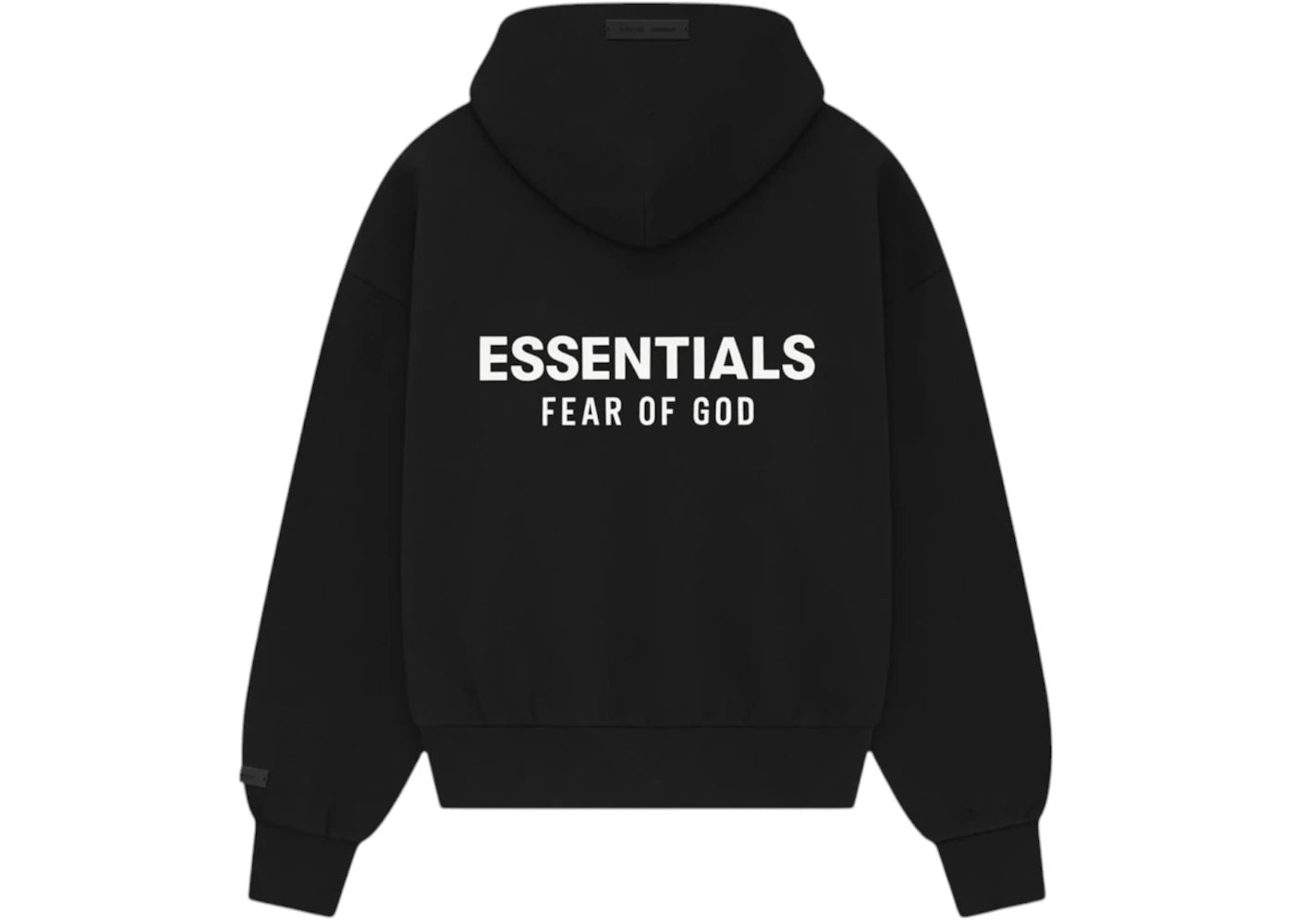 Fear of God Essentials Classic Full Zip-Up Hoodie Jet Black - vue secondaire B