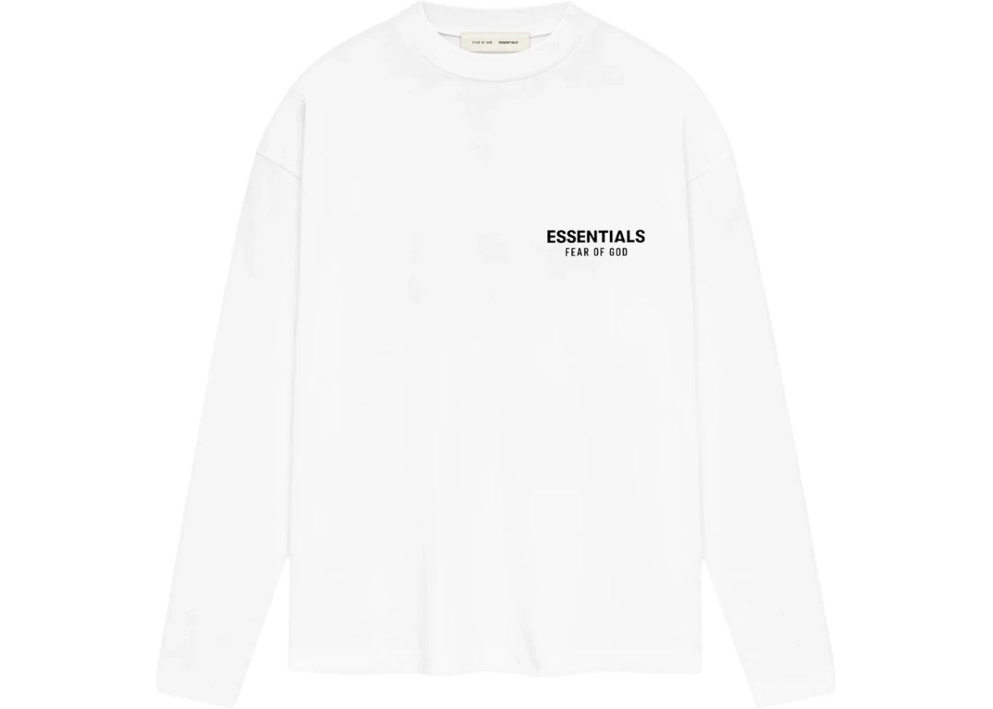 Fear of God Essentials Classic Long Sleeve Tee Bright White - vue secondaire A