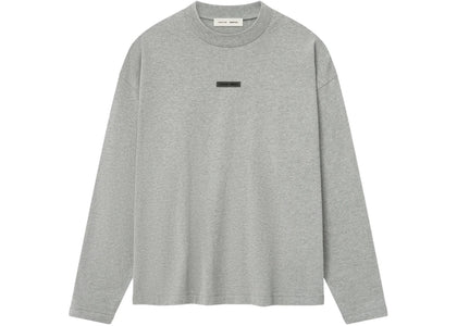 Fear of God Essentials Classic Long Sleeve Tee Concrete Heather - authentic Fear of God product