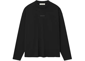 Fear of God Essentials Classic Long Sleeve Tee (FW25) Jet Black - vue 360
